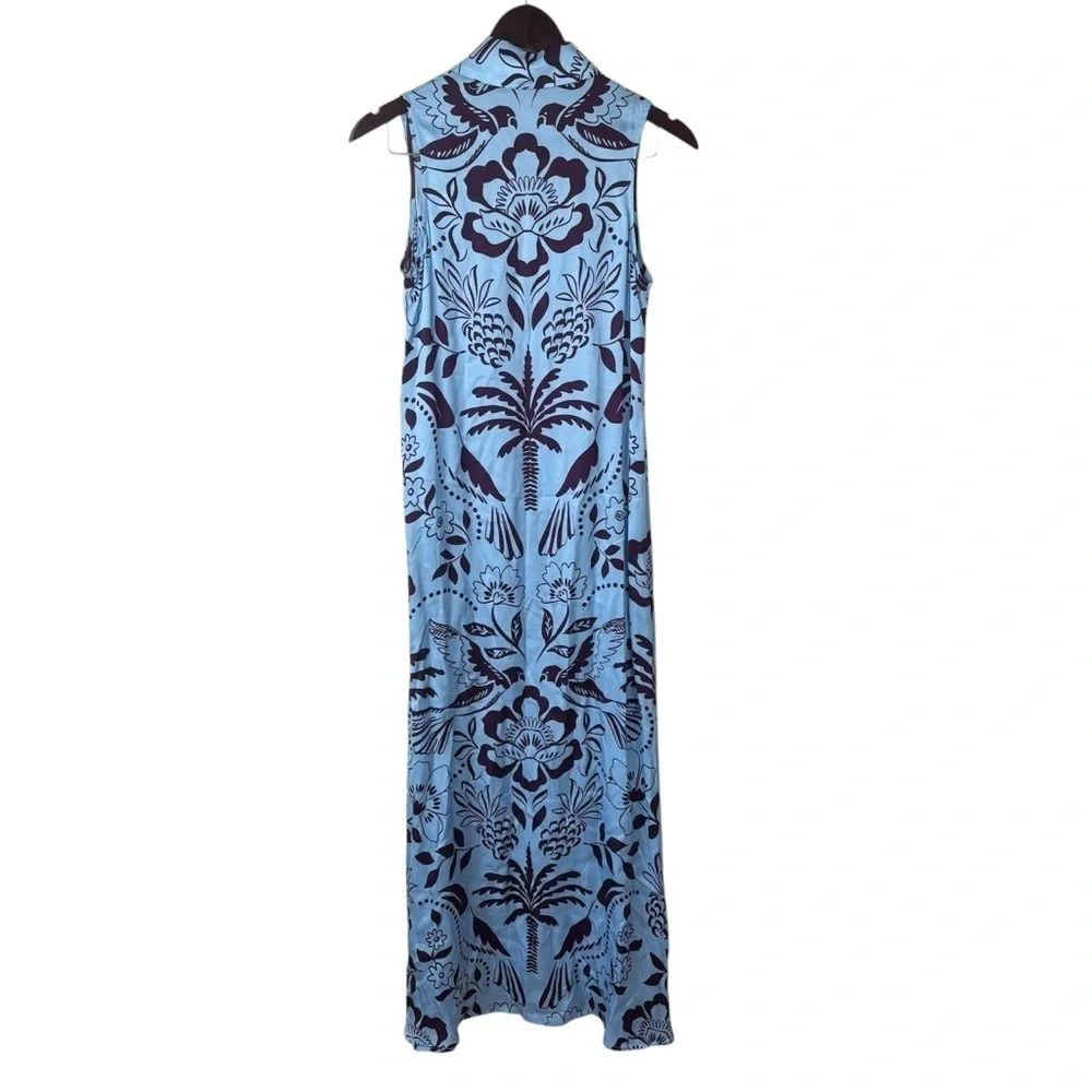 Corey Lynn Calter Tropical Sleeveless Shirt Dress Maxi Anthropologie Size XXS - Picture 4 of 8